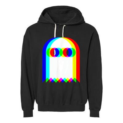 Ghost Trippy Vaporwave Halloween Techno Rave EDM Music Party Garment-Dyed Fleece Hoodie