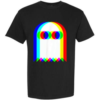 Ghost Trippy Vaporwave Halloween Techno Rave EDM Music Party Garment-Dyed Heavyweight T-Shirt