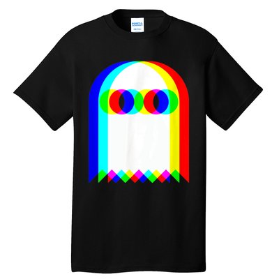 Ghost Trippy Vaporwave Halloween Techno Rave EDM Music Party Tall T-Shirt