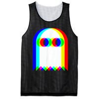 Ghost Trippy Vaporwave Halloween Techno Rave EDM Music Party Mesh Reversible Basketball Jersey Tank