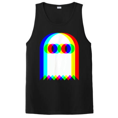 Ghost Trippy Vaporwave Halloween Techno Rave EDM Music Party PosiCharge Competitor Tank