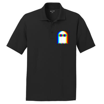 Ghost Trippy Vaporwave Halloween Techno Rave EDM Music Party PosiCharge RacerMesh Polo