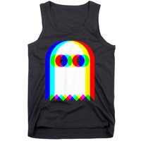 Ghost Trippy Vaporwave Halloween Techno Rave EDM Music Party Tank Top