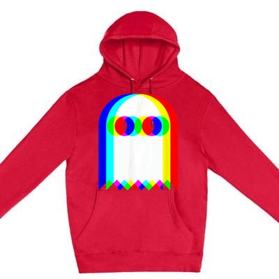 Ghost Trippy Vaporwave Halloween Techno Rave EDM Music Party Premium Pullover Hoodie