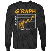 GRaph This Way That Way Wildlife Funny Math Teacher Giraffe Tie-Dye Long Sleeve Shirt