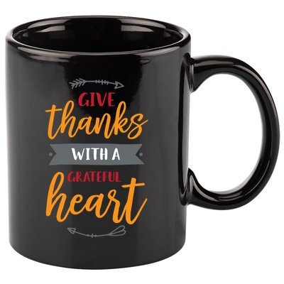 Give Thanks With A Grateful Heart 11oz C Handle Ceramic Mug
