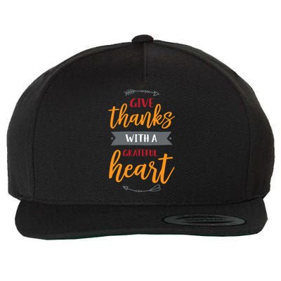 Give Thanks With A Grateful Heart Wool Snapback Cap