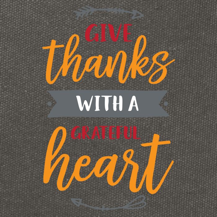 Give Thanks With A Grateful Heart Cotton Canvas Backpack