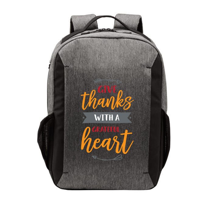 Give Thanks With A Grateful Heart Vector Backpack