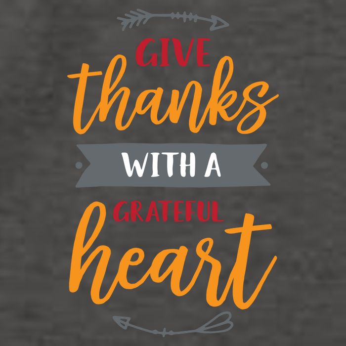 Give Thanks With A Grateful Heart Vector Backpack