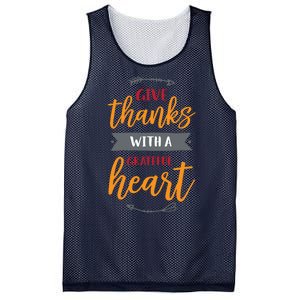 Give Thanks With A Grateful Heart Mesh Reversible Basketball Jersey Tank