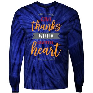 Give Thanks With A Grateful Heart Tie-Dye Long Sleeve Shirt