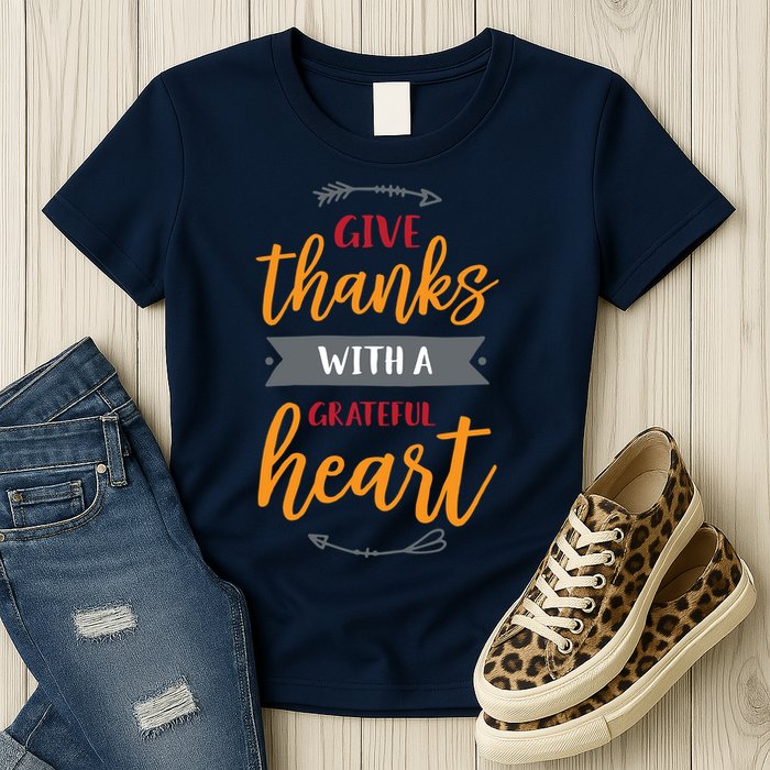 Give Thanks With A Grateful Heart Womens T-Shirt