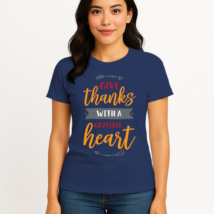 Give Thanks With A Grateful Heart Womens T-Shirt