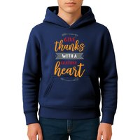 Give Thanks With A Grateful Heart Kids Hoodie