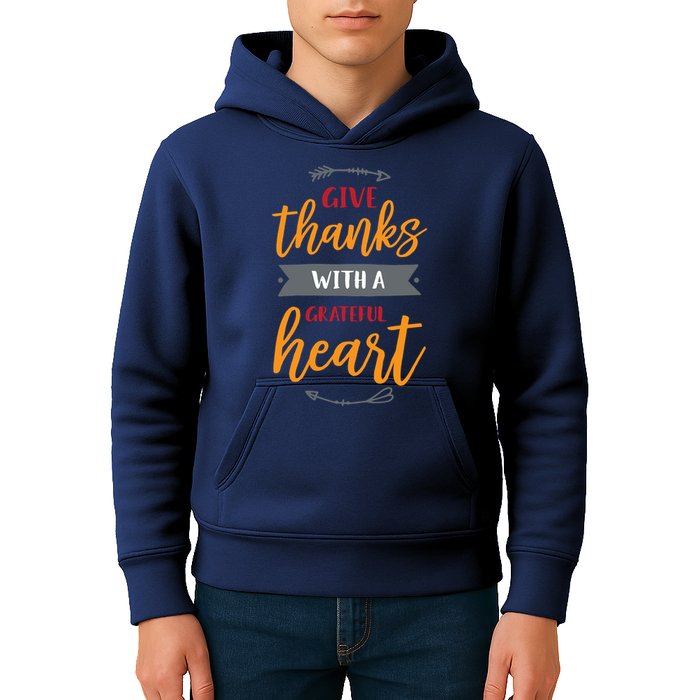 Give Thanks With A Grateful Heart Kids Hoodie