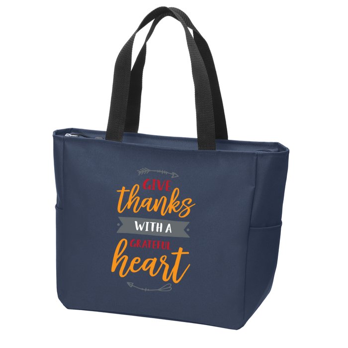 Give Thanks With A Grateful Heart Zip Tote Bag