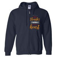 Give Thanks With A Grateful Heart Full Zip Hoodie