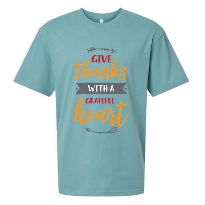 Give Thanks With A Grateful Heart Sueded Cloud Jersey T-Shirt