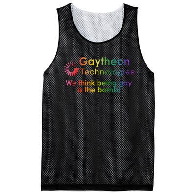 Gaytheon Technologies We Think Being Is The Bomb Mesh Reversible Basketball Jersey Tank