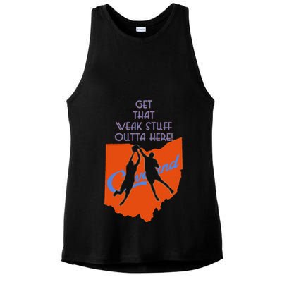 Get That Weak Stuff Outta Here Ladies PosiCharge Tri-Blend Wicking Tank