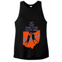 Get That Weak Stuff Outta Here Ladies PosiCharge Tri-Blend Wicking Tank