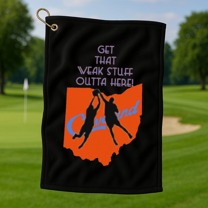 Get That Weak Stuff Outta Here Golf Towel