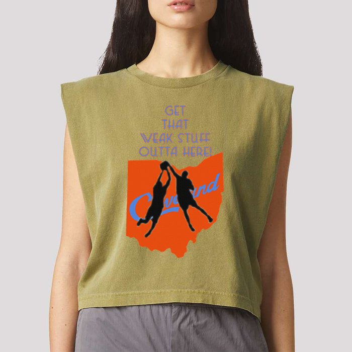 Get That Weak Stuff Outta Here Garment-Dyed Women's Muscle Tee