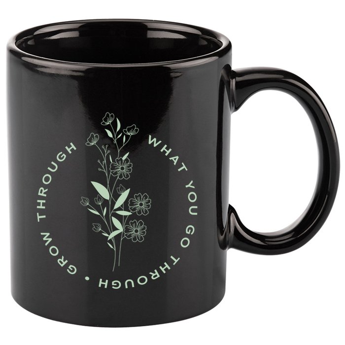 Grow Through What You Go Through Tee And Great Gift 11oz C Handle Ceramic Mug