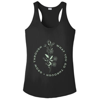 Grow Through What You Go Through Tee And Great Gift Ladies PosiCharge Competitor Racerback Tank