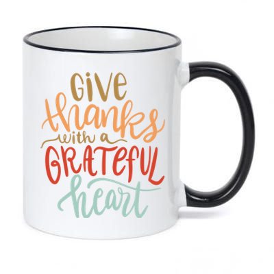 Give Thanks With A Grateful Heart 11oz Black Color Changing Mug