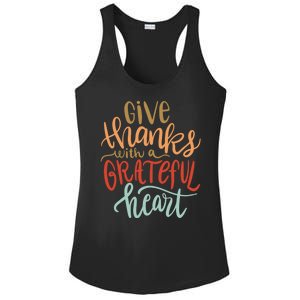 Give Thanks With A Grateful Heart Ladies PosiCharge Competitor Racerback Tank