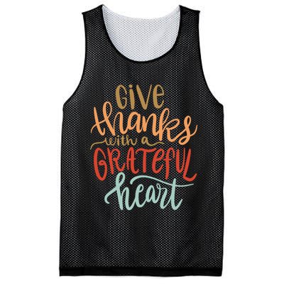 Give Thanks With A Grateful Heart Mesh Reversible Basketball Jersey Tank