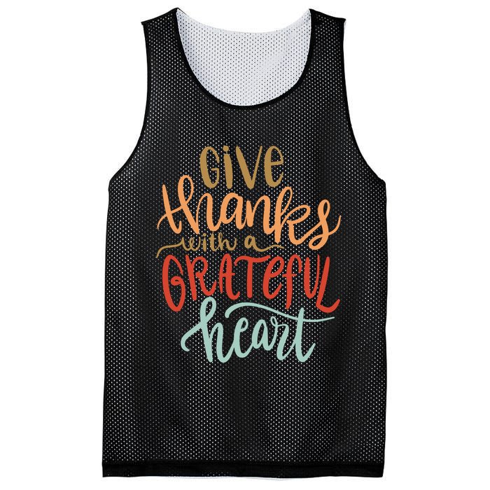 Give Thanks With A Grateful Heart Mesh Reversible Basketball Jersey Tank
