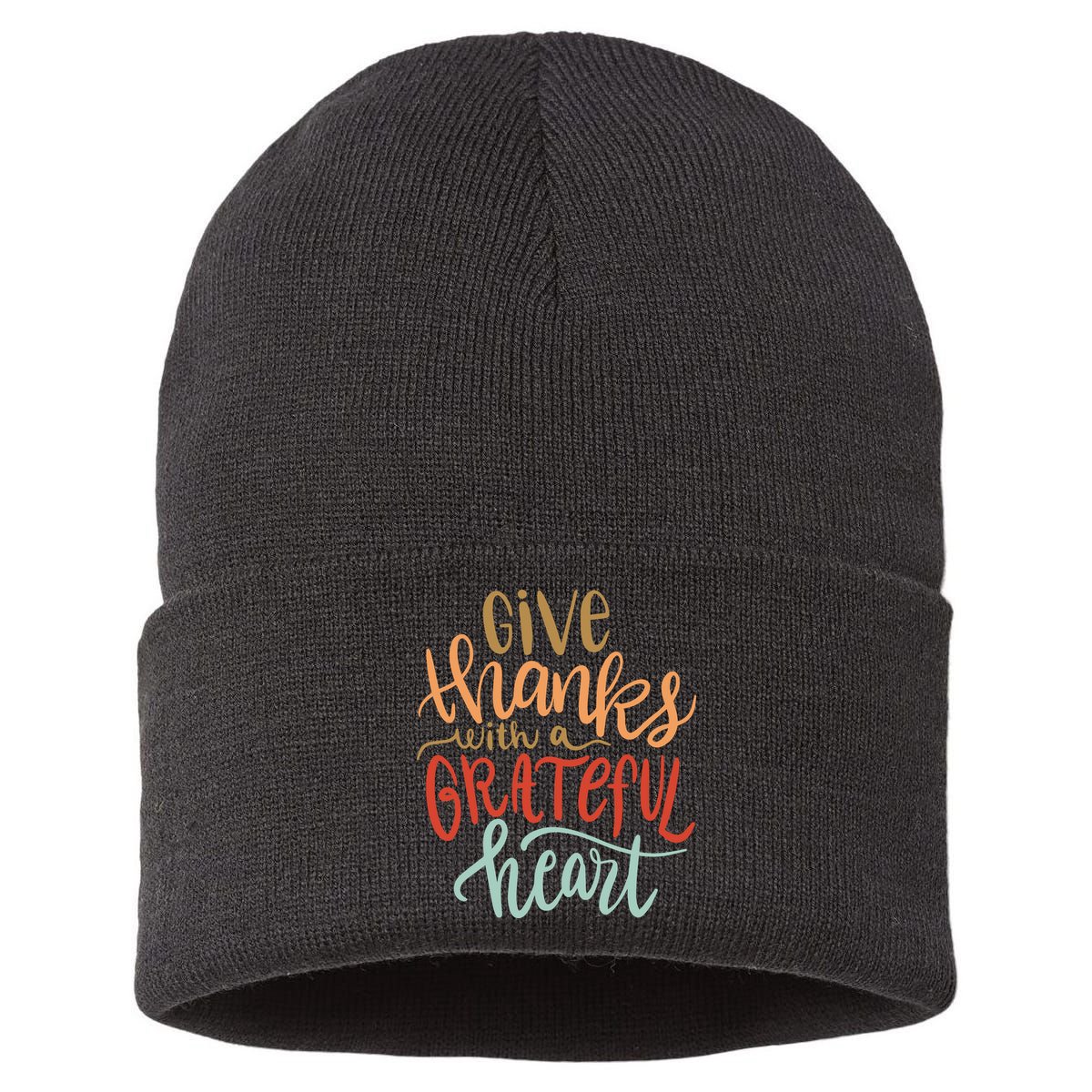 Give Thanks With A Grateful Heart Sustainable Knit Beanie