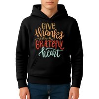 Give Thanks With A Grateful Heart Kids Hoodie
