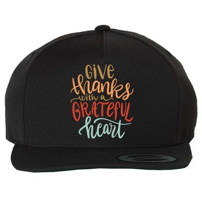 Give Thanks With A Grateful Heart Wool Snapback Cap