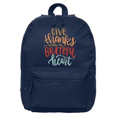 Give Thanks With A Grateful Heart 16 in Basic Backpack