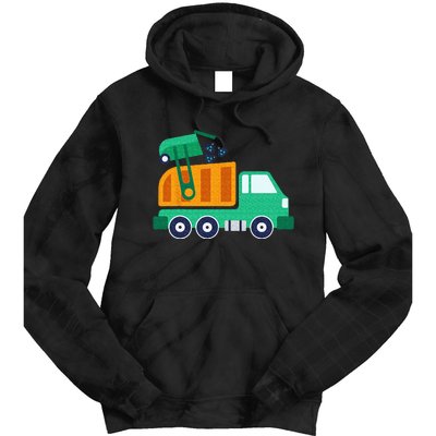 Garbage Truck Waste Recycle Trash Collector Earth Day Tie Dye Hoodie