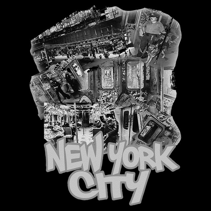 Graffiti Train With Vintage Police New York City Womens Tank Top