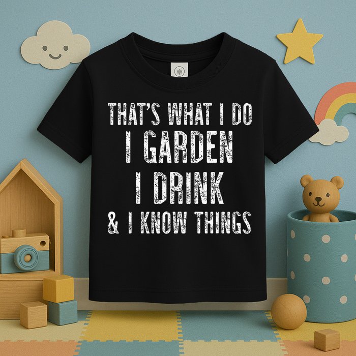 Gardener Thats What I Do I Garden I Drink And I Know Things Toddler T-Shirt
