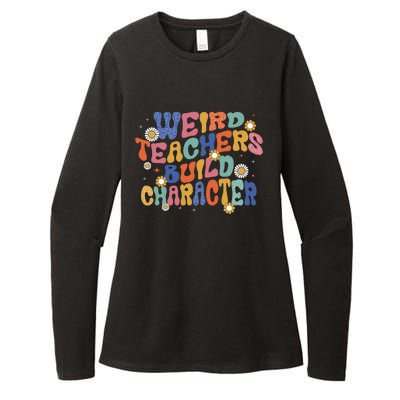 Groovy Teacher Weird Teacher Build Character Back To School Womens CVC Long Sleeve Shirt