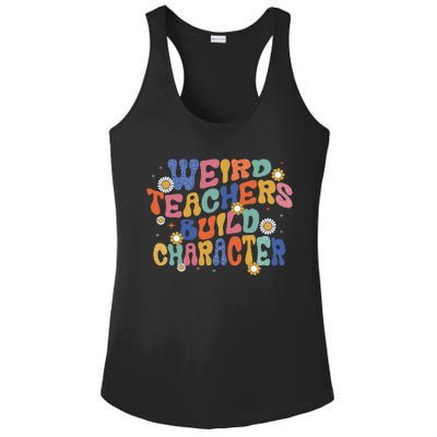 Groovy Teacher Weird Teacher Build Character Back To School Ladies PosiCharge Competitor Racerback Tank