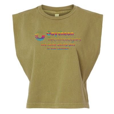 Gaytheon Technologies We Think Being Gay Is The Bomb Garment-Dyed Women's Muscle Tee