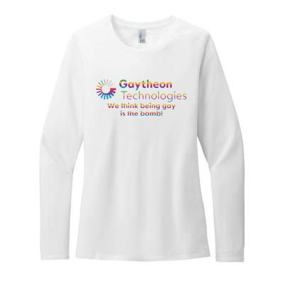 Gaytheon Technologies We Think Being Gay Is The Bomb Womens CVC Long Sleeve Shirt