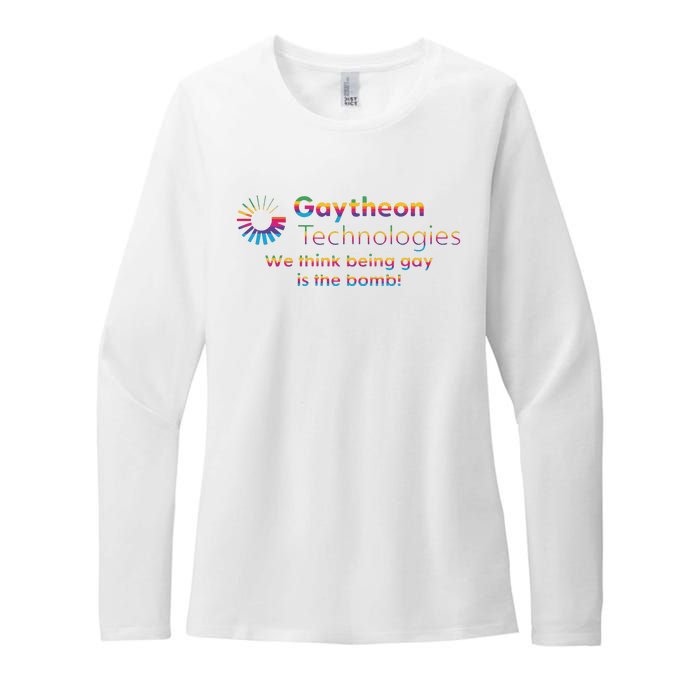 Gaytheon Technologies We Think Being Gay Is The Bomb Womens CVC Long Sleeve Shirt