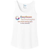 Gaytheon Technologies We Think Being Gay Is The Bomb Ladies Essential Tank