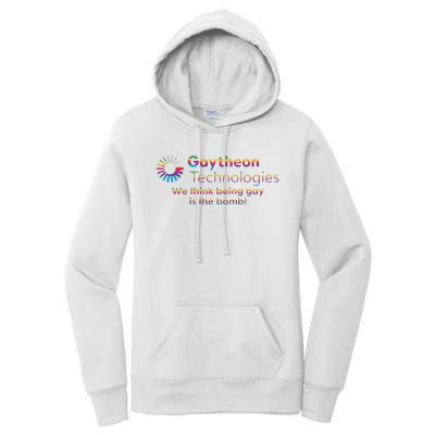 Gaytheon Technologies We Think Being Gay Is The Bomb Women's Pullover Hoodie