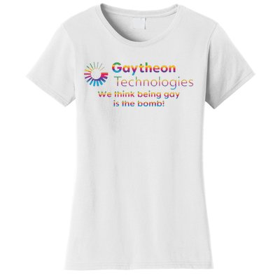 Gaytheon Technologies We Think Being Gay Is The Bomb Women's T-Shirt