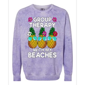 Group Therapy With My Beaches Pineapple Colorblast Crewneck Sweatshirt